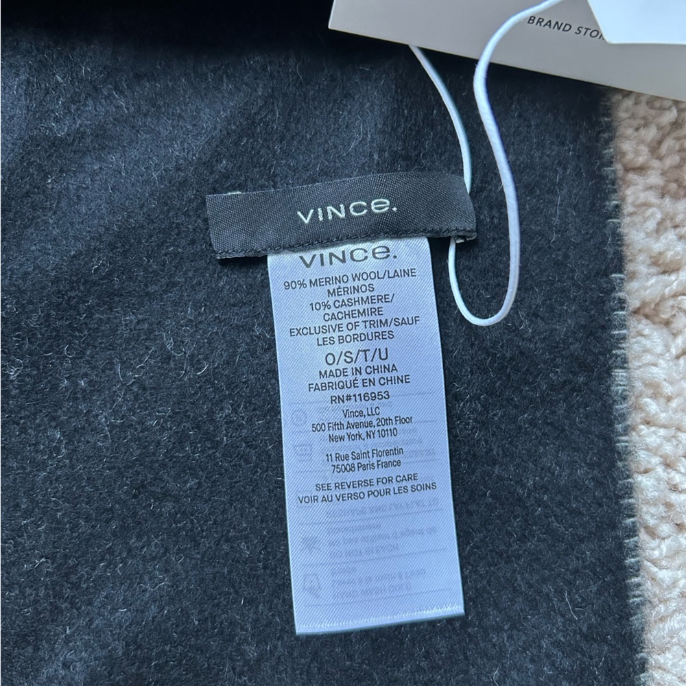 TODAY ONLY Vince Merino Wool Cashmere Classic Plaid Scarf/ Christmas Gift - Picture 9 of 10